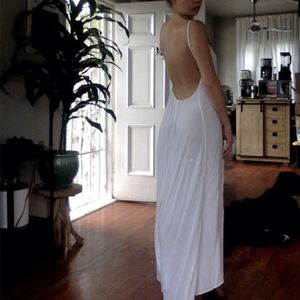 White Backless Dress